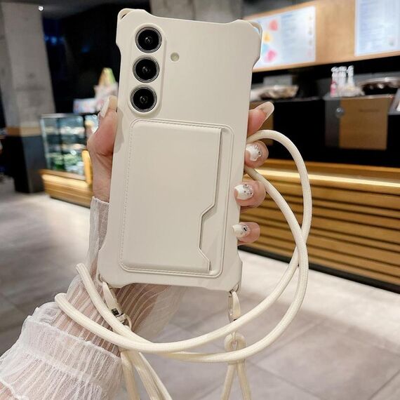 Per Samsung Galaxy S24 FE 5G Liquid TPU Card Bag Custodia antiurto per telefono a quattro angoli (bianco)