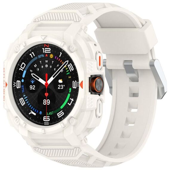 Per Samsung Galaxy Watch Ultra 47mm Armour Case Cinturino per orologio a sgancio rapido in TPU integrato (Starlight)