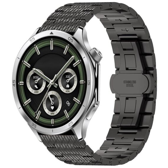 Per OnePlus Watch 3 Twill Texture cinturino in acciaio inossidabile (nero)