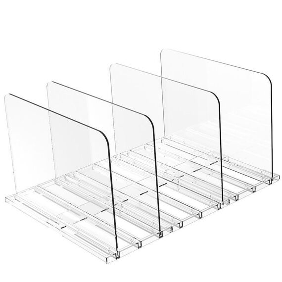 3 Basi 4 Divisori Ripiano Armadio Divisori Partizione Accessorio Vestiti Regolabili Borse Organizer Borsa