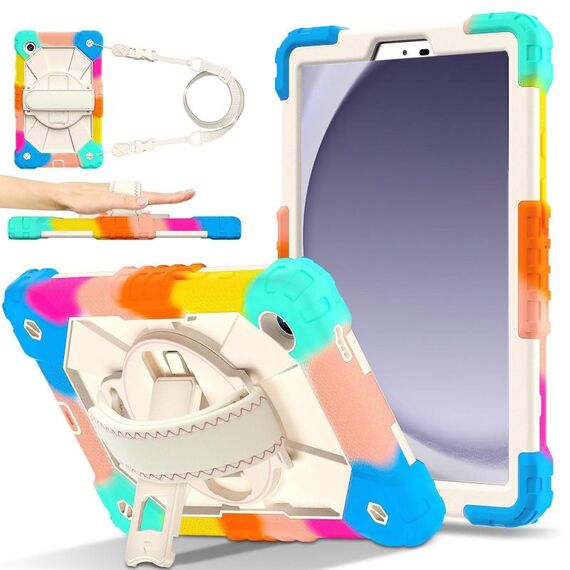 Per Samsung Galaxy Tab A9 Contrast Color Robot Custodia per tablet PC ibrida in silicone (blu colorato)