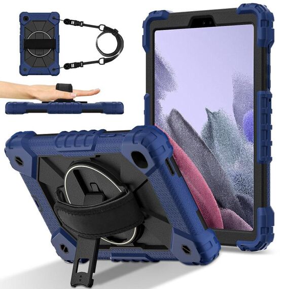 Per Samsung Galaxy Tab A7 Lite Contrast Color Robot Custodia per tablet PC ibrida in silicone (blu navy e nero)