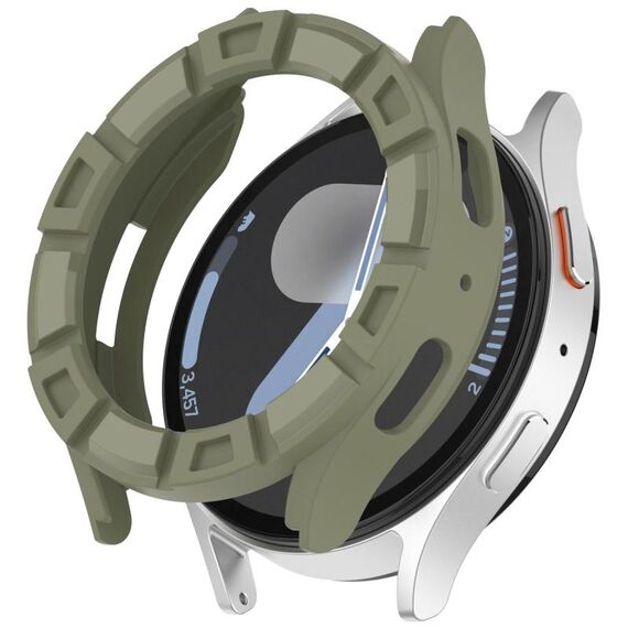 For Samsung Galaxy Watch 7 44mm Armour Hollow TPU Watch Protective Case(Green)