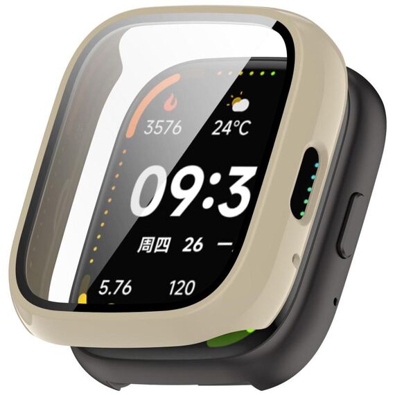 For Lexin Watch 3 Tempered Film Integrated PC Watch Protective Case(Ivory White)