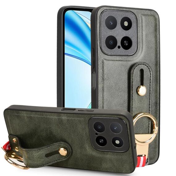 Per Honor X5b 4G / X5b Plus 4G Custodia per telefono con cinturino in pelle (verde)