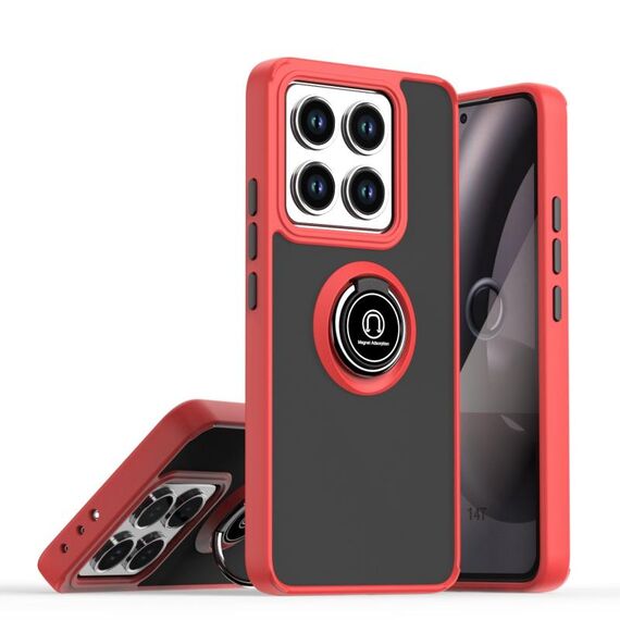 Per Xiaomi 14T Q Shadow 1 Series TPU + PC Custodia per telefono con anello (rosso)