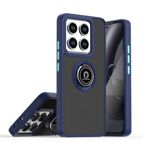 Per Xiaomi 14T Q Shadow 1 Series TPU + PC Custodia per telefono con anello (blu reale)