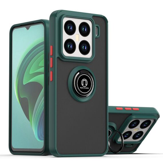 Per Xiaomi 15 Pro Q Shadow 1 Series TPU + PC Custodia per telefono con anello (verde scuro)
