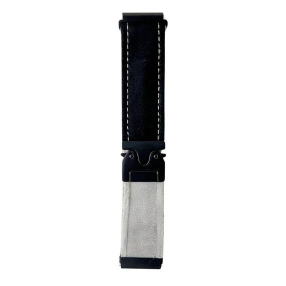 Per Samsung Galaxy Watch 7/6/5 Snap Button Brushed Plush Watch Band (Nero Grigio)