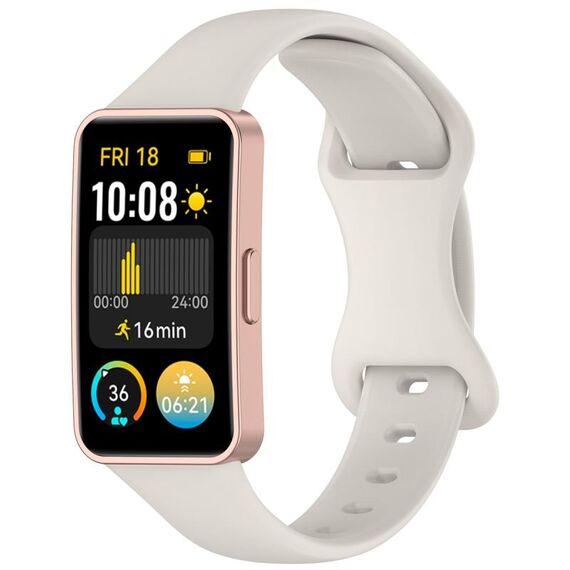 Per Huawei Band 9/8 Slim Reverse Buckle Cinturino in silicone (Starlight)