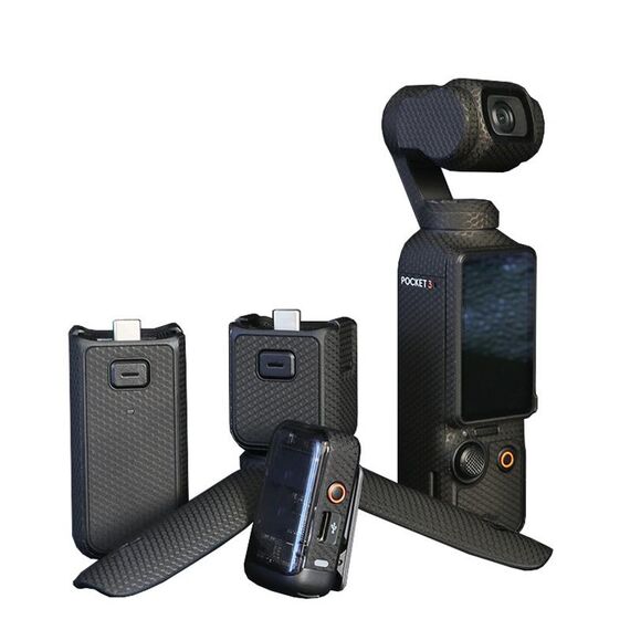 Per adesivi per fotocamera DJI Pocket 3 Pellicola protettiva antigraffio non adesiva (matrice nera)
