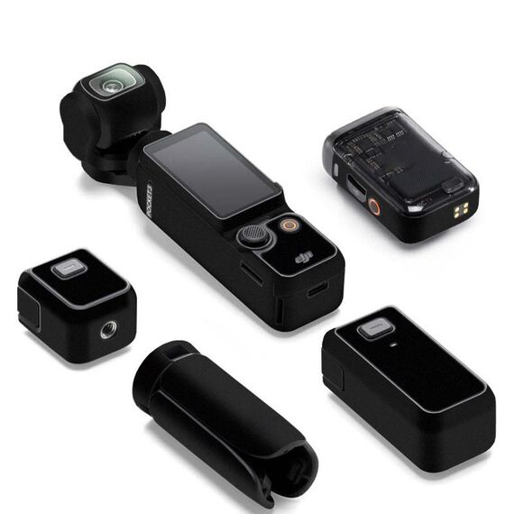 Per adesivi per fotocamera DJI Pocket 3 Pellicola protettiva antigraffio non adesiva (nero opaco)