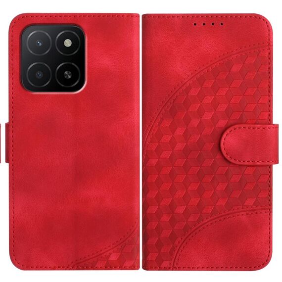 Per Honor X5b / X5b Plus Custodia in pelle con stampa testa di elefante e cordino (rosso)