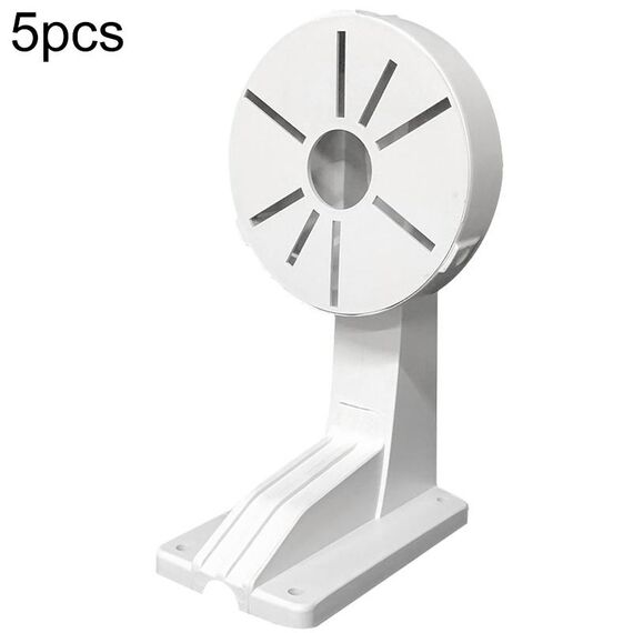 5 pz. Supporto da parete universale in plastica per telecamera di sorveglianza, modello: 1258B (bianco)