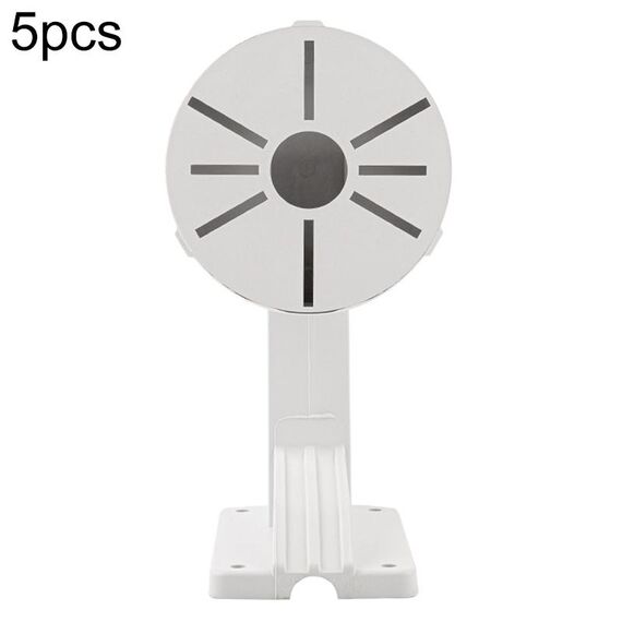 5 pz. Supporto da parete universale in plastica per telecamera di sorveglianza, modello: 1258 (bianco)