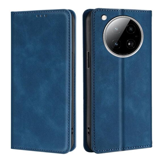 Per Infinix Zero 40 4G Custodia magnetica in pelle con effetto pelle (blu)