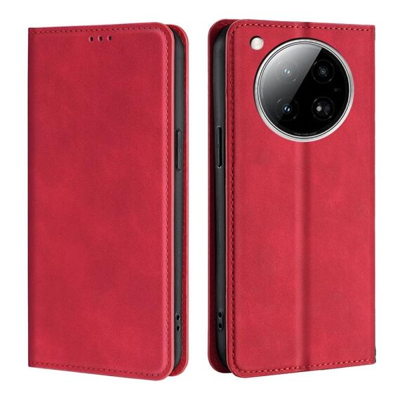 Per Infinix Zero 40 4G Custodia in pelle magnetica Skin Feel (rosso)