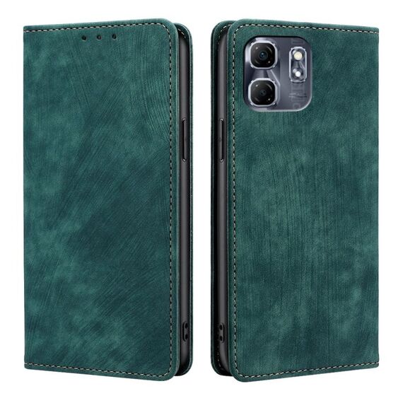 Per Infinix Hot 50i RFID Anti-furto Spazzola Magnetico Custodia in Pelle per Telefono (Verde)