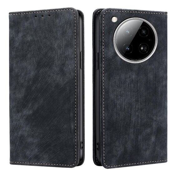 Per Infinix Zero 40 4G RFID Anti-furto Spazzola Magnetico Custodia in Pelle per Telefono (Nero)