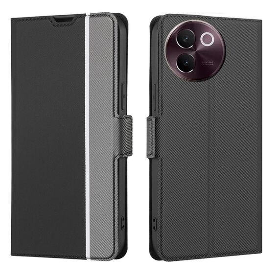 Per vivo V30e 5G Global Twill Texture Custodia in pelle con pulsanti laterali (nero)