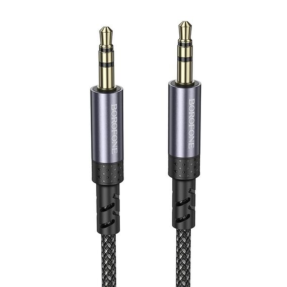 Borofone BL24 Cavo audio AUX Graceful da 3,5 mm, lunghezza: 1 m (grigio)
