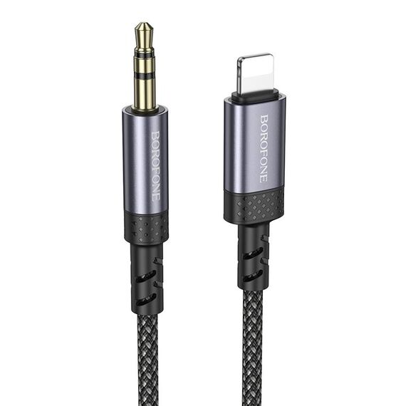 Borofone BL24 Cavo audio Graceful AUX da 3,5 mm a 8 pin, lunghezza: 1 m (grigio)