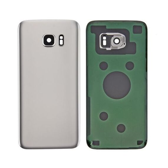 Per Samsung Galaxy S7 SM-G930F Cover posteriore batteria con copriobiettivo fotocamera (argento)