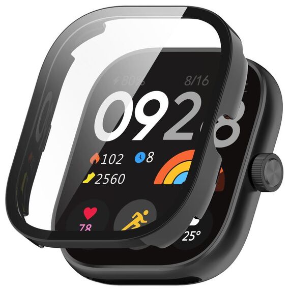 Per Redmi Watch 5 eSIM Pellicola temperata Custodia protettiva per orologio PC integrata (nero)