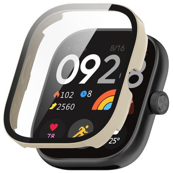 Per Redmi Watch 5 eSIM Pellicola temperata Custodia protettiva per orologio PC integrata (bianco avorio)