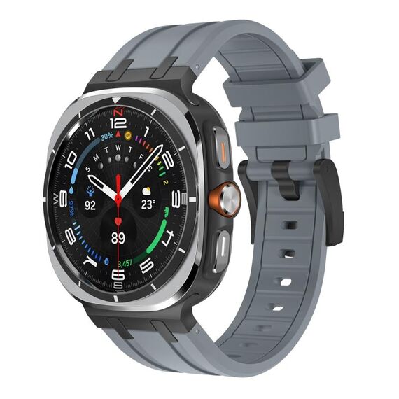 Per Samsung Galaxy Watch Ultra 47mm AP Series Liquid Silicone Watch Band (Nero Grigio)