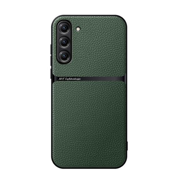 Per Samsung Galaxy S23+ 5G Custodia per telefono antiurto magnetica in pelle Litchi con copertura totale (verde)