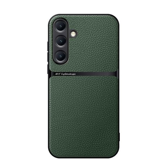 Per Samsung Galaxy S25 5G Custodia per telefono antiurto magnetica in pelle Litchi con copertura totale (verde)