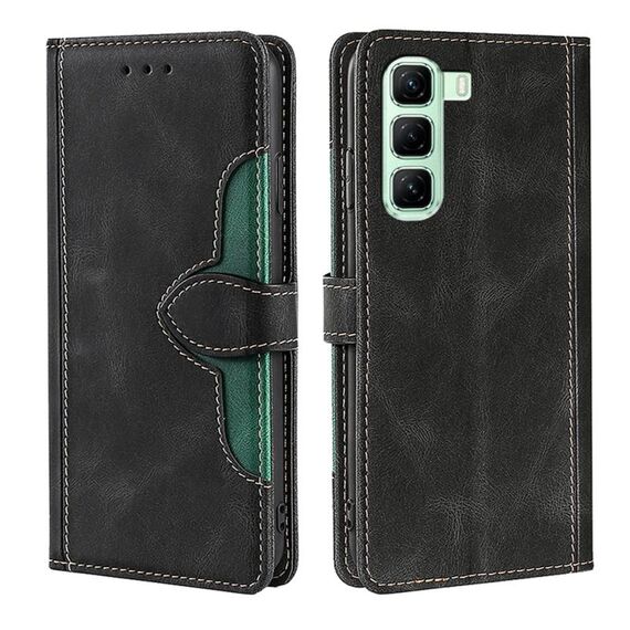 Per Infinix Hot 50 5G Custodia in pelle con fibbia magnetica Skin Feel (nero)