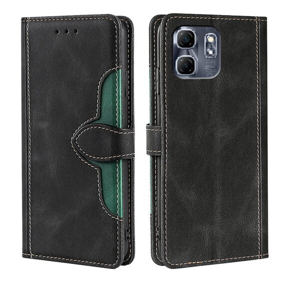 Per Infinix Hot 50i 4G Custodia in pelle con fibbia magnetica Skin Feel (nera)