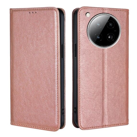 Per Infinix Zero 40 4G Gloss Oil Solid Color Magnetic Leather Phone Case (Oro rosa)
