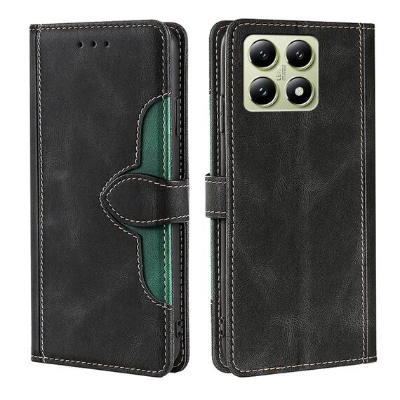 Per Xiaomi 14T 5G Custodia in pelle con fibbia magnetica Skin Feel (nero)