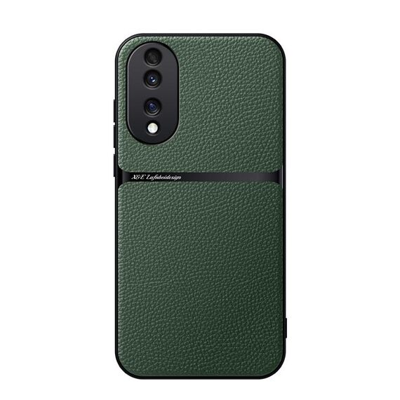 Per Honor 70 Custodia per telefono antiurto magnetica in pelle Litchi con copertura completa (verde)