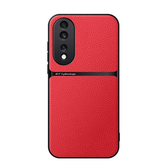 Per Honor 80 Pro Custodia per telefono antiurto magnetica in pelle Litchi con copertura completa (rossa)