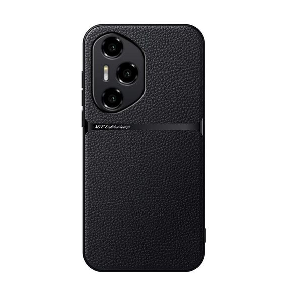 Per Honor 300 Pro Custodia per telefono antiurto magnetica in pelle Litchi con copertura completa (nera)