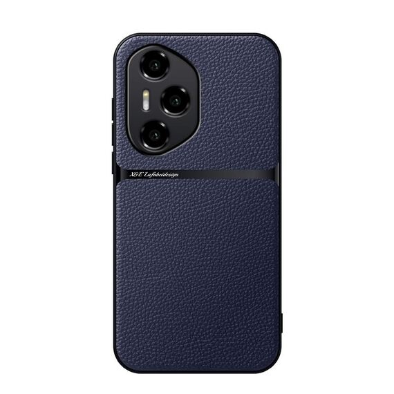 Per Honor 300 Pro Custodia per telefono antiurto magnetica in pelle Litchi con copertura completa (blu navy)