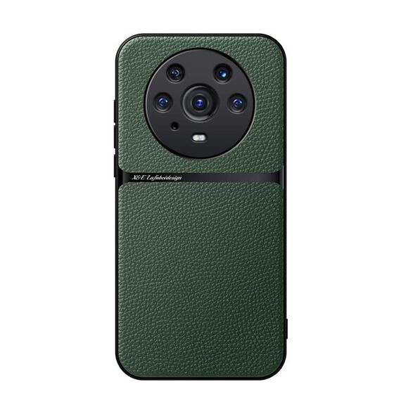 Custodia per telefono antiurto magnetica a copertura totale in pelle Litchi per Honor Magic3 Pro (verde)