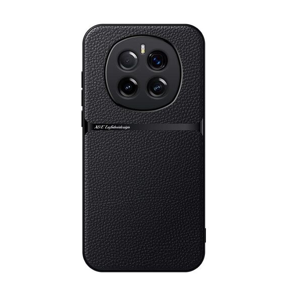 Custodia per telefono antiurto magnetica a copertura totale in pelle Litchi per Honor Magic7 (nera)