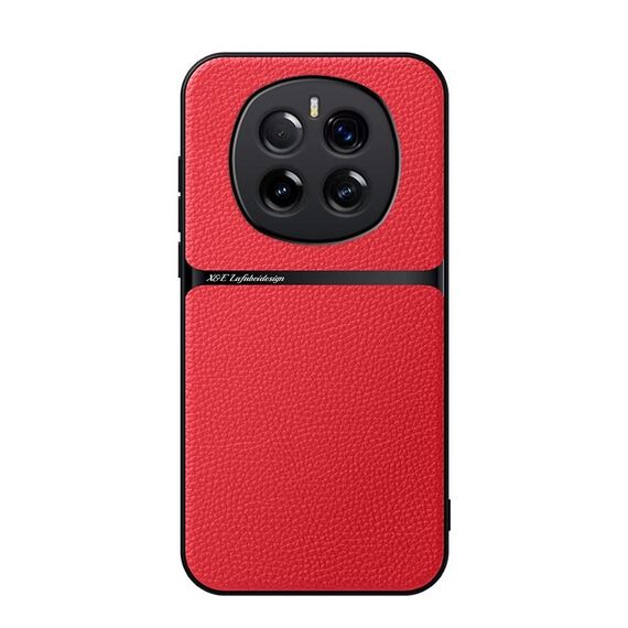 Custodia per telefono antiurto magnetica a copertura totale in pelle Litchi per Honor Magic7 (rossa)