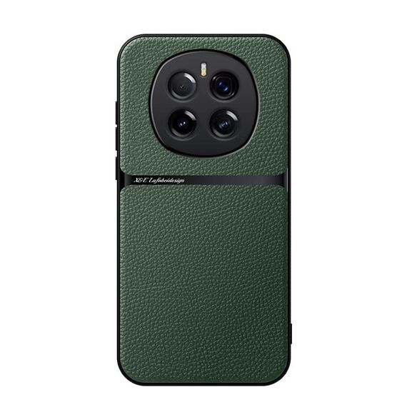 Custodia per telefono antiurto magnetica a copertura totale in pelle Litchi per Honor Magic7 (verde)