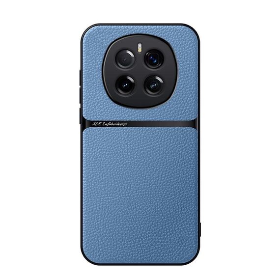 Custodia per telefono antiurto magnetica a copertura totale in pelle Litchi per Honor Magic7 (blu)
