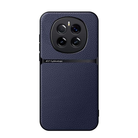 Custodia per telefono antiurto magnetica a copertura totale in pelle Litchi per Honor Magic7 (blu navy)