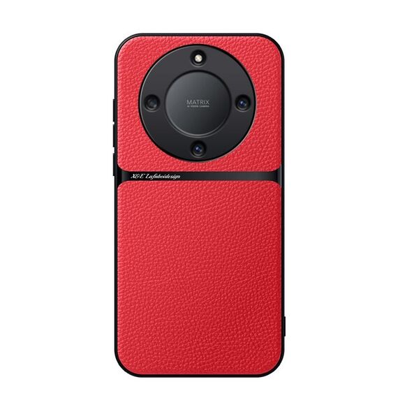 Per Honor X9a Custodia per telefono antiurto magnetica in pelle Litchi con copertura completa (rossa)