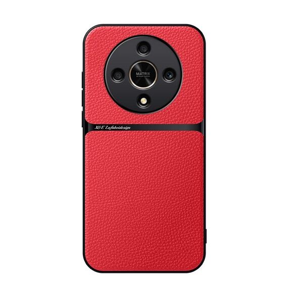 Per Honor X9b Custodia per telefono antiurto magnetica in pelle Litchi con copertura completa (rossa)