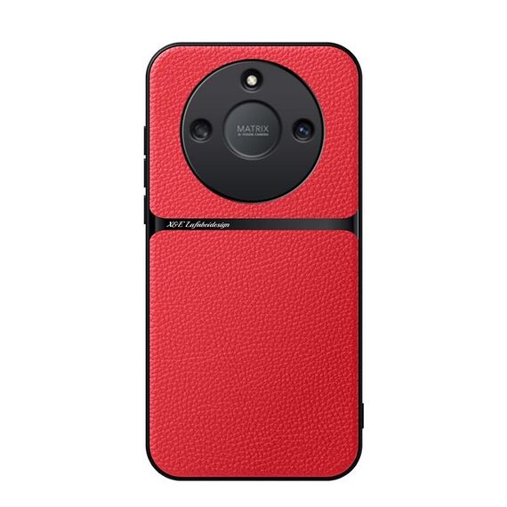 Per Honor X50 Custodia per telefono antiurto magnetica in pelle Litchi con copertura completa (rossa)
