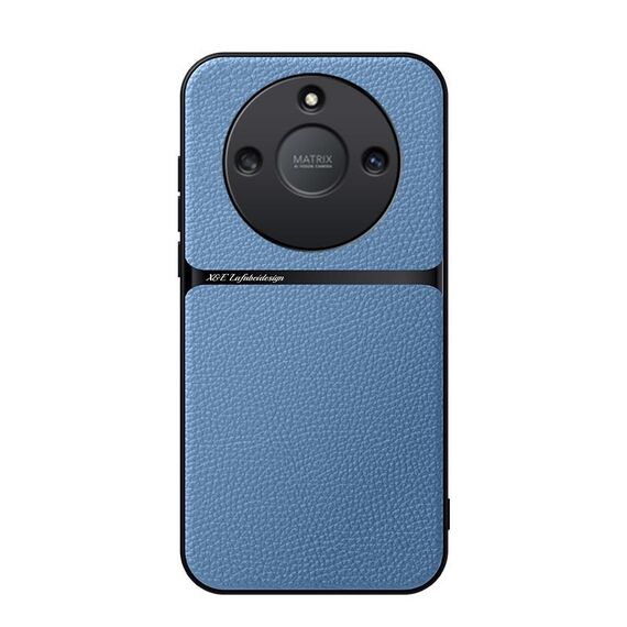 Per Honor X50 Custodia per telefono antiurto magnetica in pelle Litchi con copertura completa (blu)